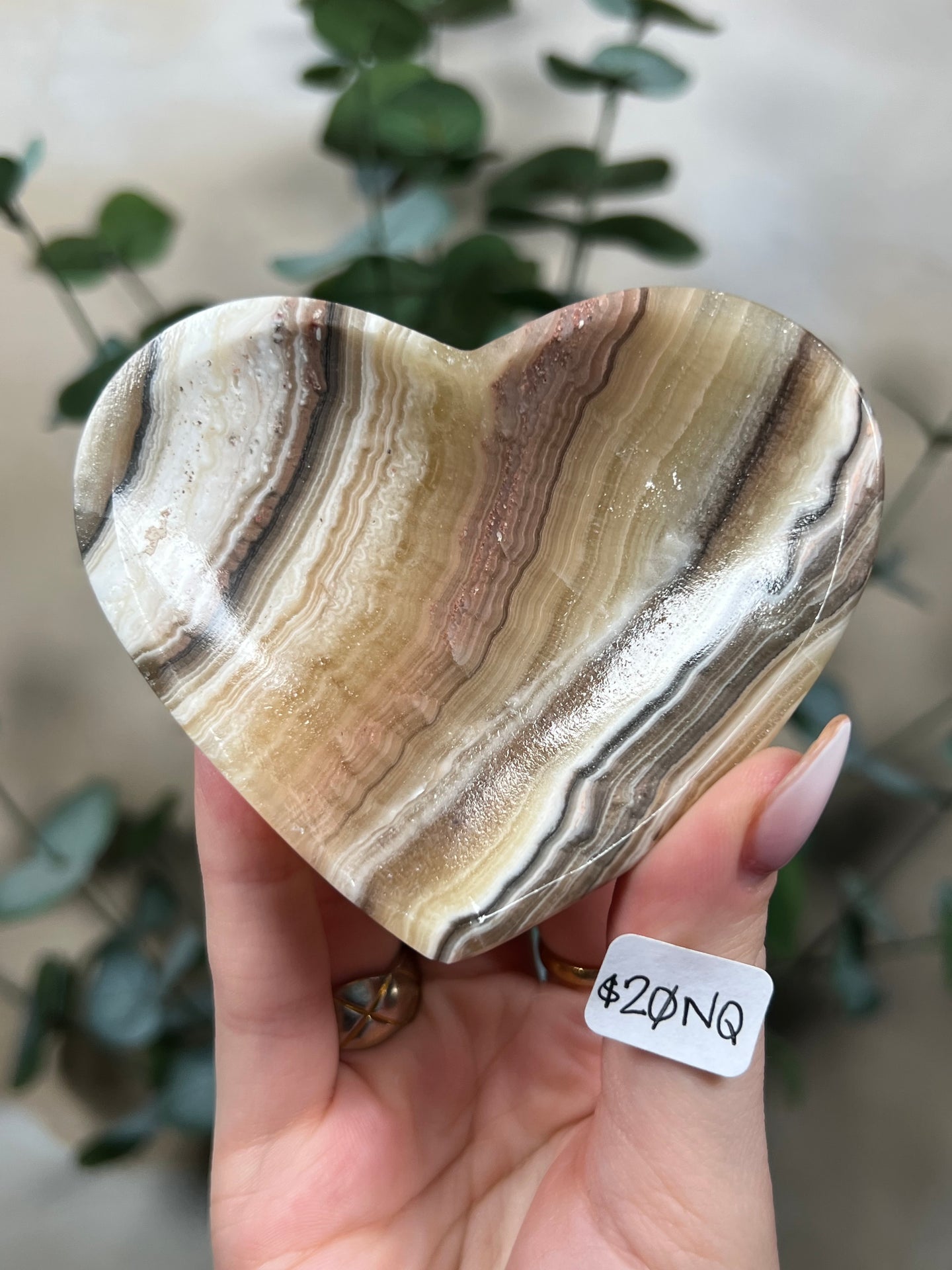Zebra Calcite Heart Dishes (12 options)